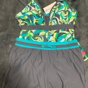 Brand new swim suit with tank top and shorts.